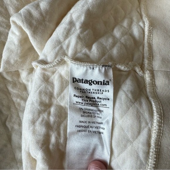 Patagonia Organic Cotton Quilted Snap-T Pullover Blue/White/Cream Style #25281 - Picture 11 of 12